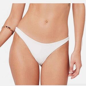 NWT LSpace Camacho Ribbed White Bikini Bottom